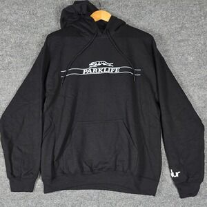 Blur Parklife Band Hoodie Pullover Black Mens Size Medium